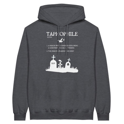 Taphophile Cemetery Lover Dark Heather Grey Hoodie