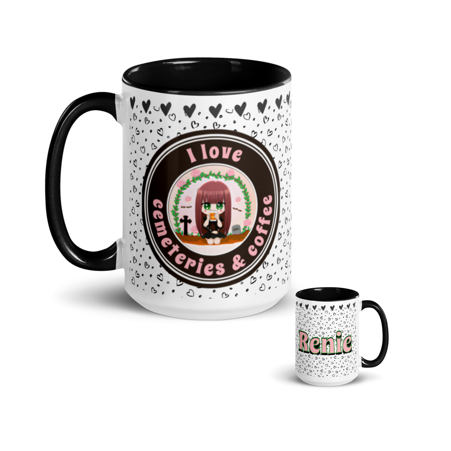 I Love Cemeteries & Coffee 15oz Mug   *PERSONALIZED*