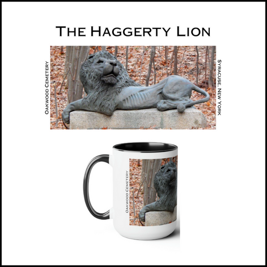 The Haggerty Lion 15 oz Mug, Oakwood Cemetery, Syracuse New York